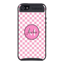 Monogram Pink Checkered Skinit iPhone 5 Cover
