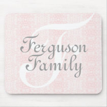 Monogram (Pink) Family Mousepad