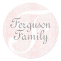 Monogram (Pink) Family Stickers