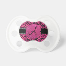 Monogram pink leopard pacifiers