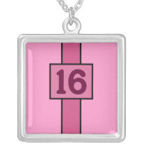 Monogram - Pink on Pink - necklace