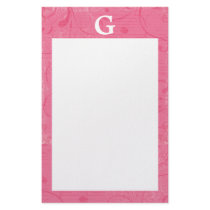 Monogram Pink Stationary stationery