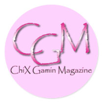 Monogram Pink Sticker by chixgaminmag Monogram Pink Sticker