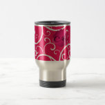 Monogram pink swirls coffee mugs