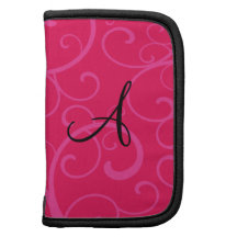 Monogram pink swirls organizers