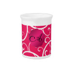 Monogram pink swirls pitchers
