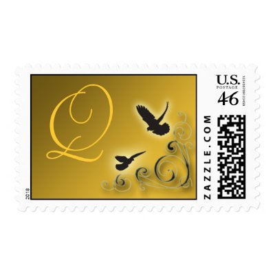 monogram postage stamps