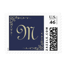 Monogram Postage (Blue)