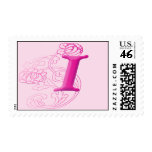 Monogram Postage - Floral Pink I