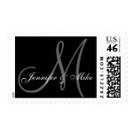 Monogram Postage Stamps Rehearsal Dinner