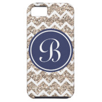 Monogram Preppy Chevron in Gold Glitter casemate cases