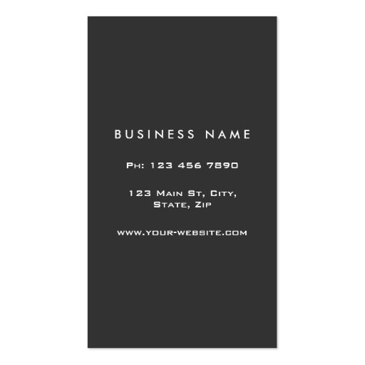 Monogram Professional Elegant Fashion Designer Business Card Template (back side)