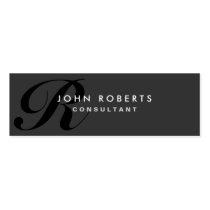Monogram Professional Elegant Modern Black Business Card