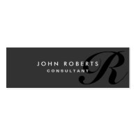Monogram Professional Elegant Modern Black Business Card Template