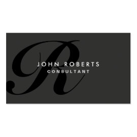 Monogram Professional Elegant Modern Black Business Card Templates