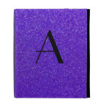 Monogram purple glitter iPad folio covers