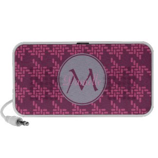 Monogram Purple Pink Grey Japanese Chidorigoshi PC Speakers