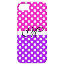 Monogram Purple Pink Pattern Girly Cute Modern iPhone 5 Cover