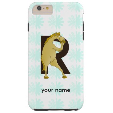 Monogram R Funny Pony Personalised Tough iPhone 6 Plus Case