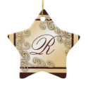Monogram 'R' Ornament ornament