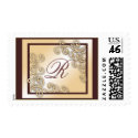 Monogram R Postage Stamp stamp
