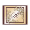 Monogram 'R' Postcard postcard