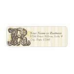 Monogram R Return Address Labels