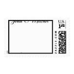 Monogram R Wedding Black & White Postage Stamp