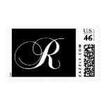 Monogram R Wedding Postage Stamps