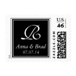 Monogram R Wedding Postage Stamps