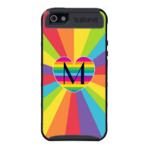Monogram Rainbow Heart Skinit iPhone 5 Cover