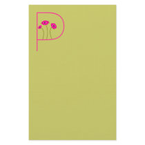 Monogram Raspberry Gerber Daisy stationery by samack Monogram Raspberry Gerber Daisy stationery