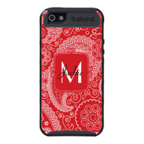 Monogram Red Paisley Skinit iPhone 5 Cover