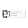 Monogram Return Address Labels
