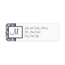 Monogram Return Address Labels