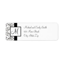 Monogram Return Address Labels