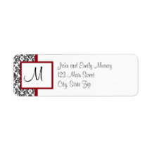 Monogram Return Address Labels