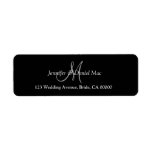 Monogram Return Address Labels For Wedding labels