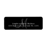 Monogram Return Address Labels for Weddings