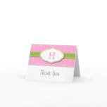 Monogram Ribbon & Seal Thank You Note Cards