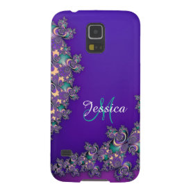 Monogram Royal Purple Fractal Galaxy S5 Case