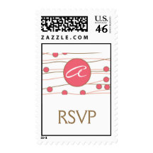 Monogram RSVP Wedding Stamp