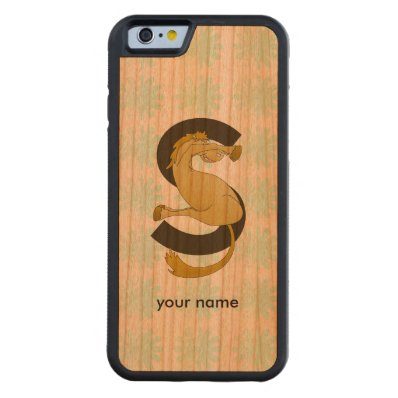 Monogram S Flexible Horse Personalised Carved® Cherry iPhone 6 Bumper Case