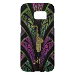 Monogram Saxophone Fractal Music Galaxy S7 Case