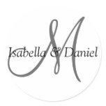 Monogram Seal Wedding Monogram Sticker