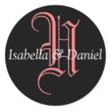 Monogram Seal Wedding Monogram Sticker by MonogramGifts Monogram Seal Wedding Monogram Sticker
