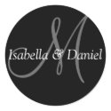 Monogram Seal Wedding Monogram Sticker by MonogramGifts Monogram Seal Wedding Monogram Sticker