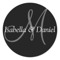 Monogram Seal Wedding Monogram Sticker