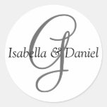 Monogram Seal Wedding Monogram Sticker