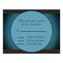 Monogram Snowflake Collection Reply Card Custom Invitation